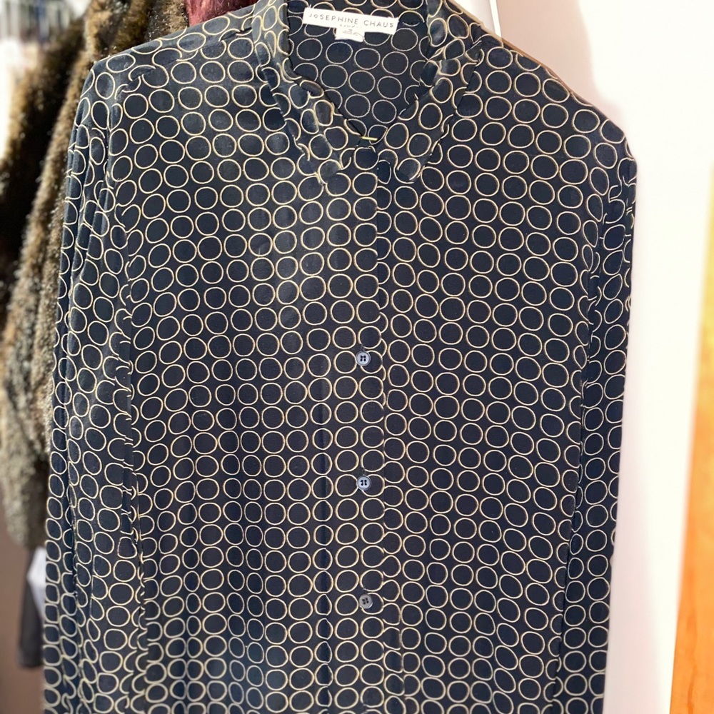 Long sleeve printed blouse